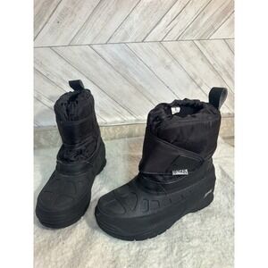 Ranger Snow Boots Mens Size 6 Black Front Zip Rubber Shell Winter Traction